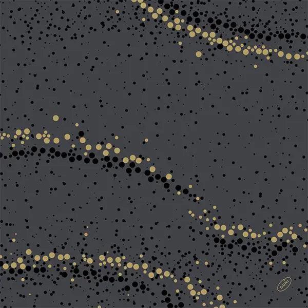 Duni Golden Stardust 40cm Dunisoft NapkinBlack - Honesty Sales