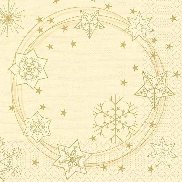 Duni Star Shine Cream Napkin 3ply 33cm - Honesty Sales