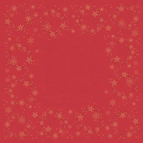 Duni Star Shine Red Slipcover Dunisilk 84x84cm - Honesty Sales U.K