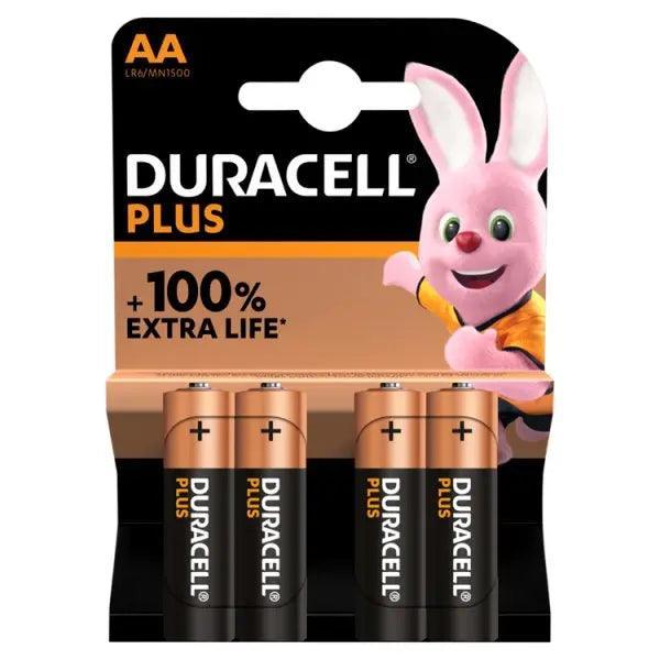Duracell Plus 100% AA 4 Pack (Case of 20) - Honesty Sales