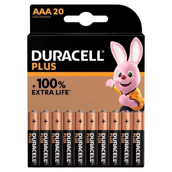 Duracell Plus AAA 20pk (Case of 10) - Honesty Sales