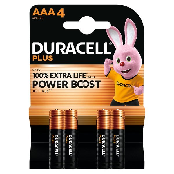 DURACELL Plus AAA Batteries (4 Pack) – Power Boost Alkaline Batteries 1.5V (10 x 4pk) - Honesty Sales