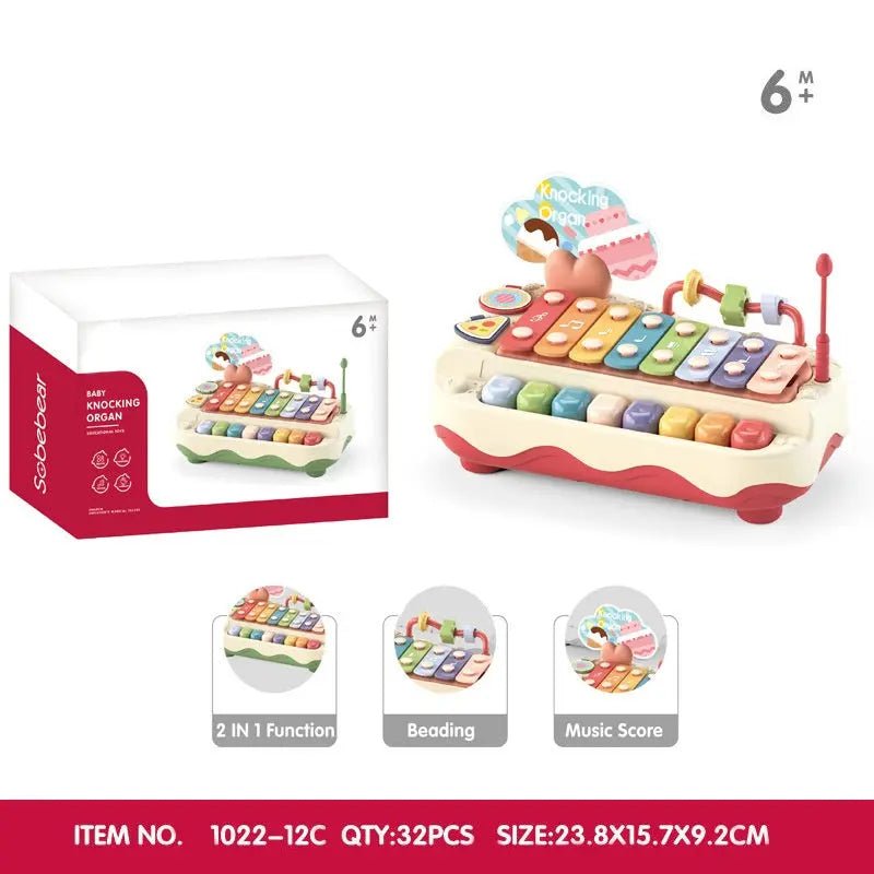 Educational Eight - tone Toy Piano Baby Two - in - one Xylophone Musical Instrument - Honesty Sales