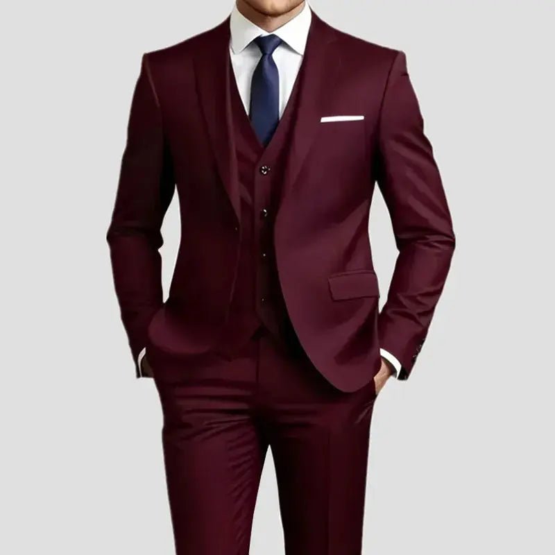 Elegant Men's Suit Sets - Slim Fit Tuxedo Set for Weddings & Formal Occasions, Black Suit - Honesty Sales
