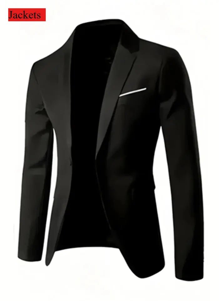 Elegant Men's Suit Sets - Slim Fit Tuxedo Set for Weddings & Formal Occasions, Black Suit - Honesty Sales