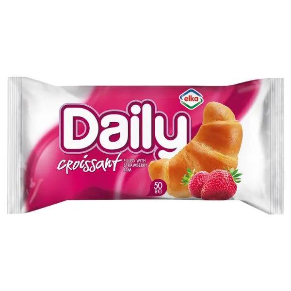 Elka Daily Croissant with Strawberry Filling 50g(Case of 20) - Honesty Sales