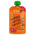 Ella's Kitchen Organic Carrots Apples + Parsnips Pouch 4+ Months 120g (Pack Of 7) - Honesty Sales