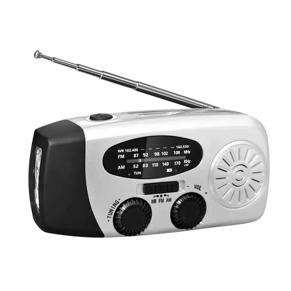Emergency Hand Crank Radio with LED Flashlight - Honesty Sales