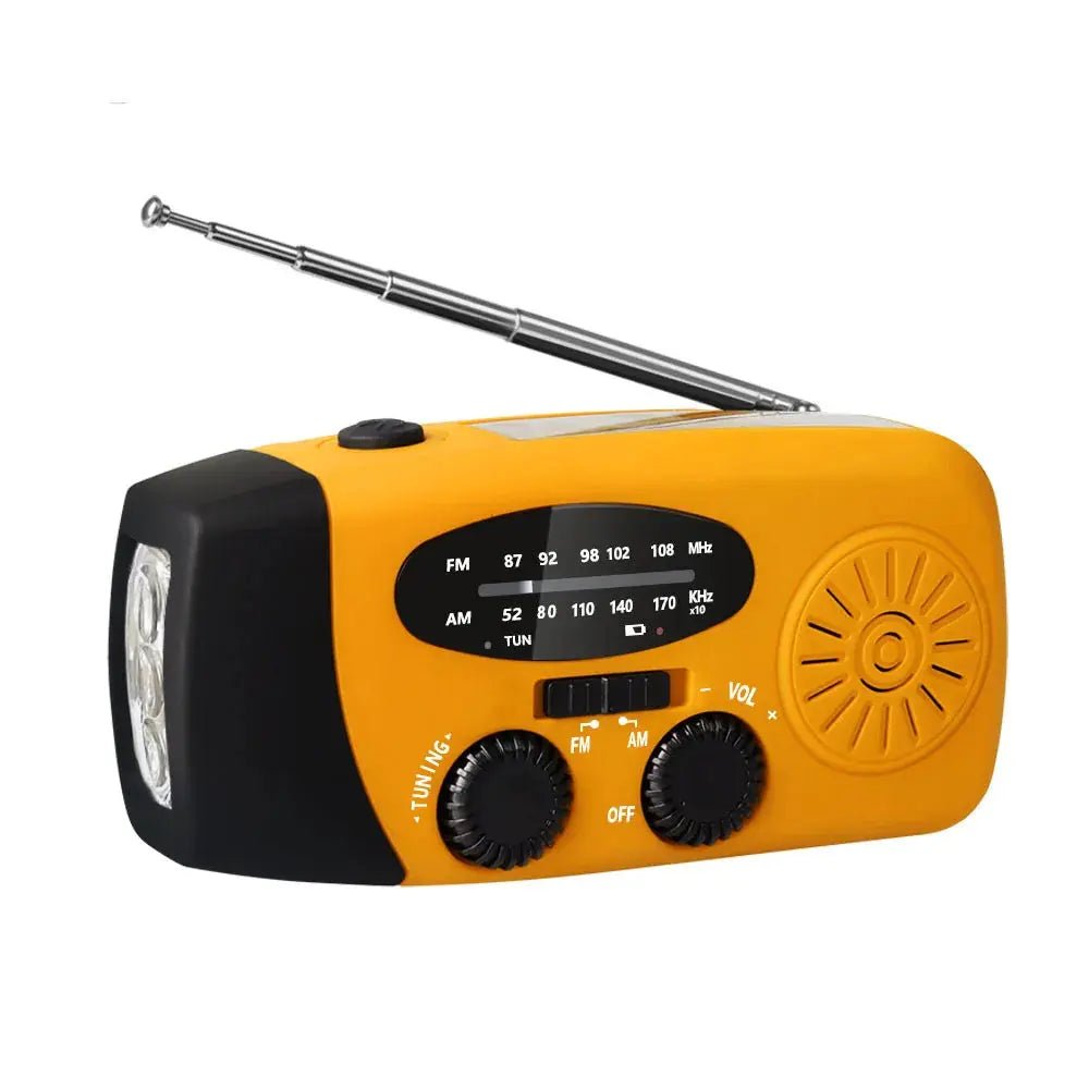 Emergency Hand Crank Radio with LED Flashlight - Honesty Sales