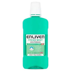 Enliven Fresh Mint Mouthwash Alcohol Free 500ml (Case of 8) - Honesty Sales U.K