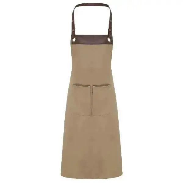 Espresso Bib Apron Black-Black, Black-Brown, Khaki-Brown, Navy-Brown - Honesty Sales