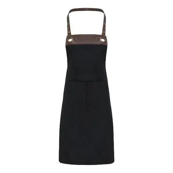 Espresso Bib Apron Black-Black, Black-Brown, Khaki-Brown, Navy-Brown - Honesty Sales