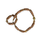 Ethnic chunky bead necklace and bangle - Honesty Sales
