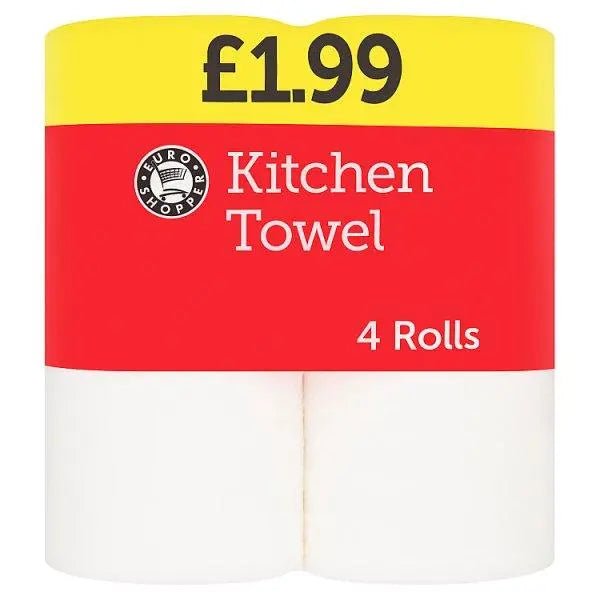 Euro Shopper 4 Kitchen Towel Rolls (Case of 6) - Honesty Sales