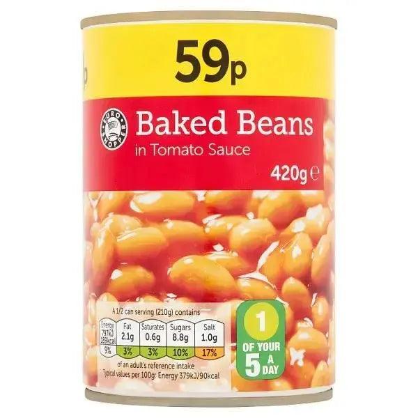 Euro Shopper Baked Beans in Tomato Sauce 420g (Case of 12) - Honesty Sales
