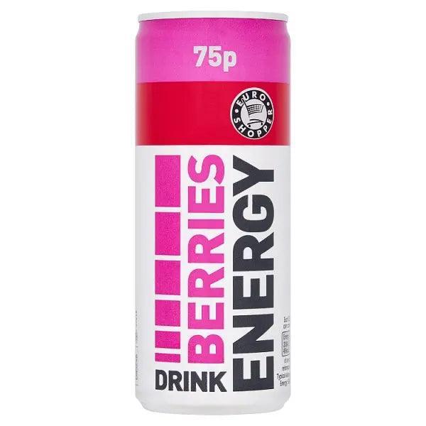 Euro Shopper Berries Energy Drink 250ml (Case of 24) - Honesty Sales Hauptbild