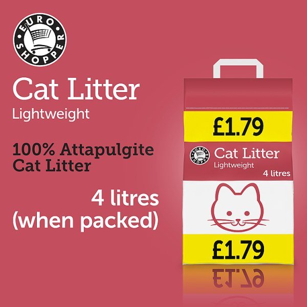 Euro Shopper Cat Litter Lightweight 4 litres (Case of 4) - Honesty Sales