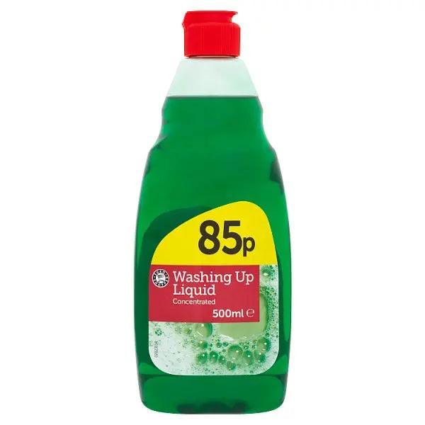 Euro Shopper Concentrated Washing Up Liquid 500ml (Case of 8) - Honesty Sales