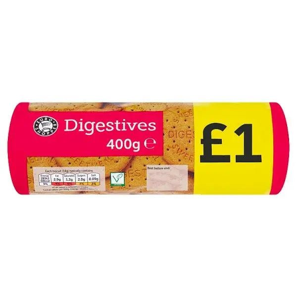 Euro Shopper Digestives 400g (Case of 17) - Honesty Sales