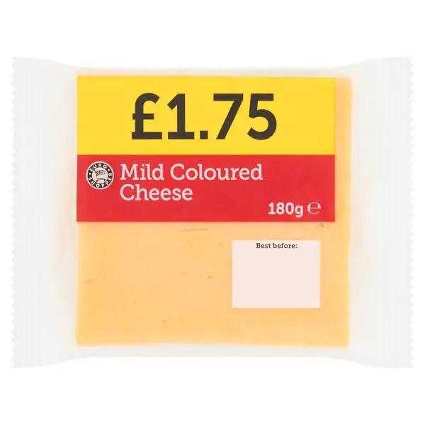Euro Shopper Mild Coloured Cheese 180g (Case of 12) - Honesty Sales