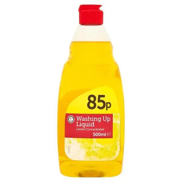 Euro Shopper Washing Up Liquid Lemon Concentrated 500ml (Case of 8) - Honesty Sales