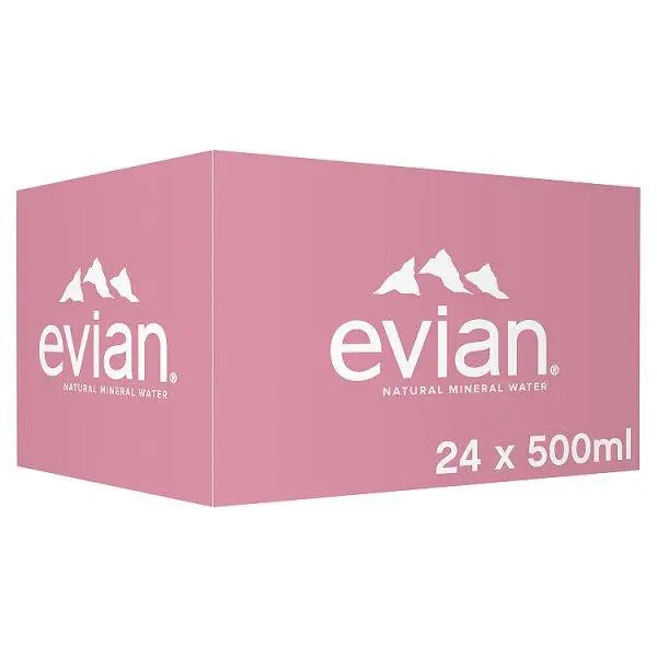 evian Still Natural Mineral Water 24 x 50cl (Case of 24) - Honesty Sales