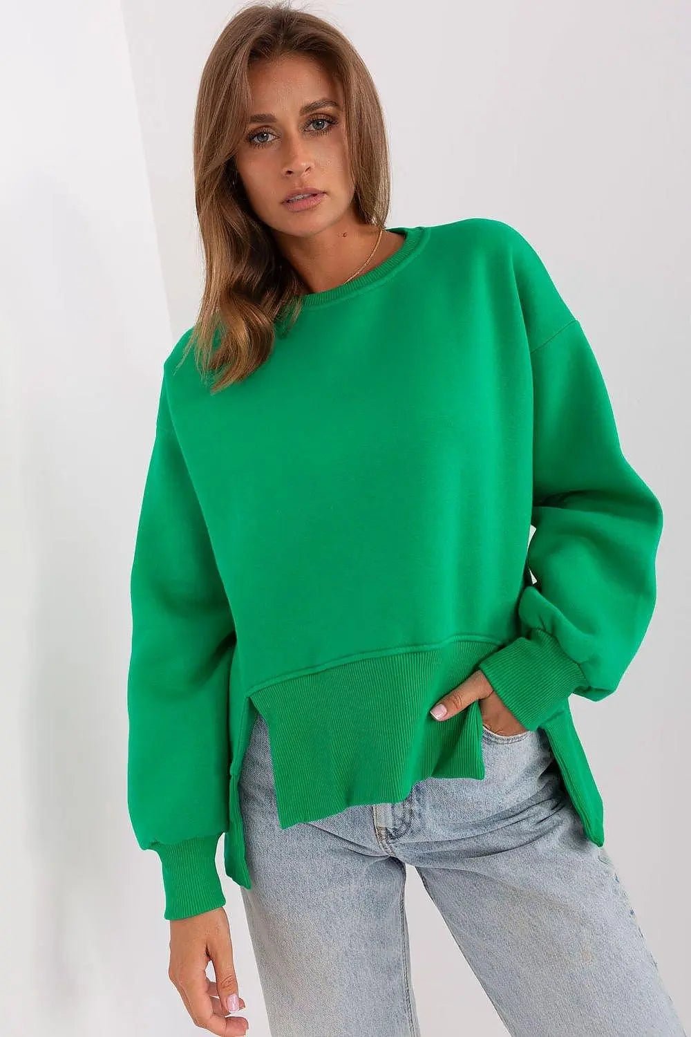 Ex Moda round neckline and long sleeves sweatshirt - Honesty Sales