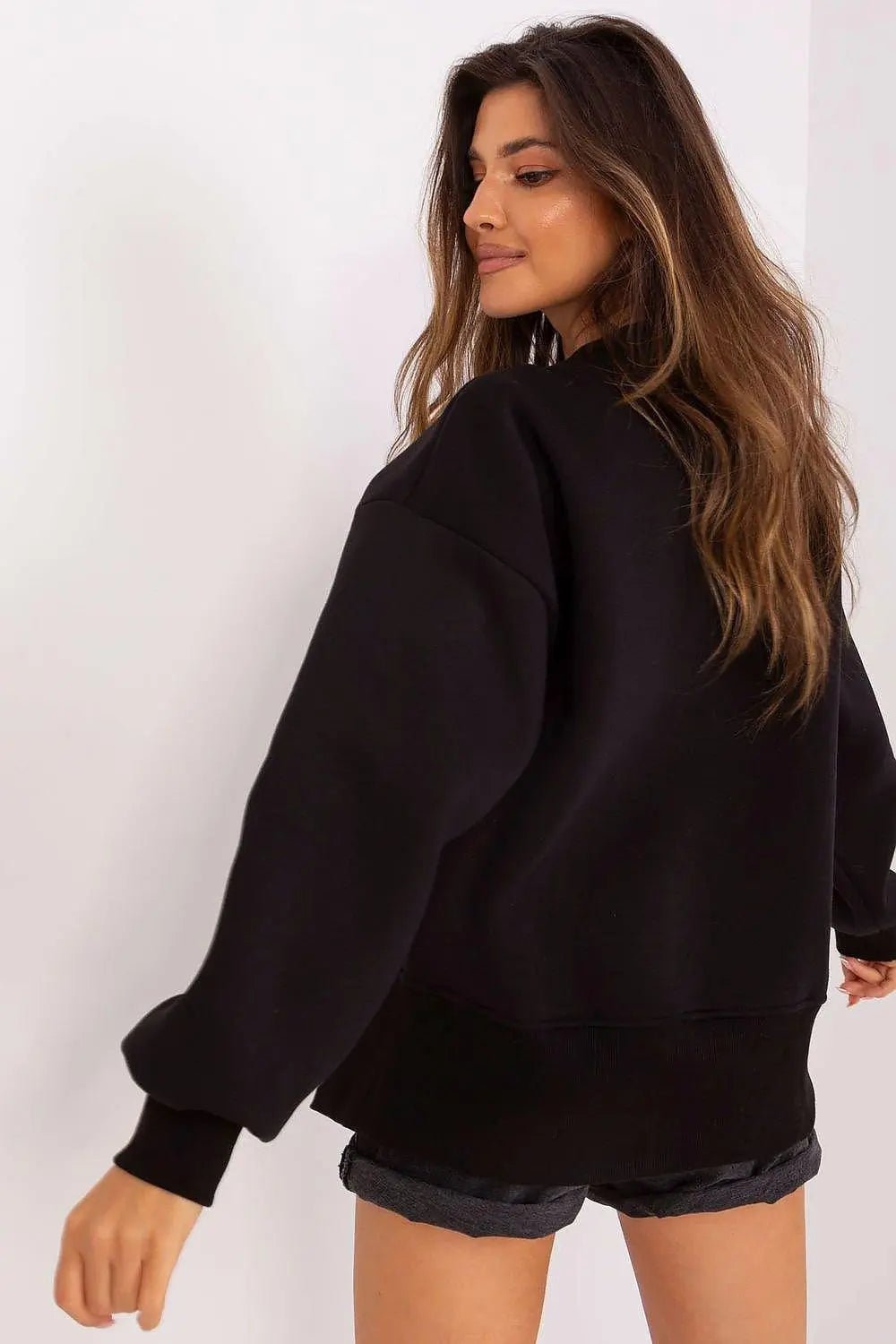 Ex Moda round neckline and long sleeves sweatshirt - Honesty Sales