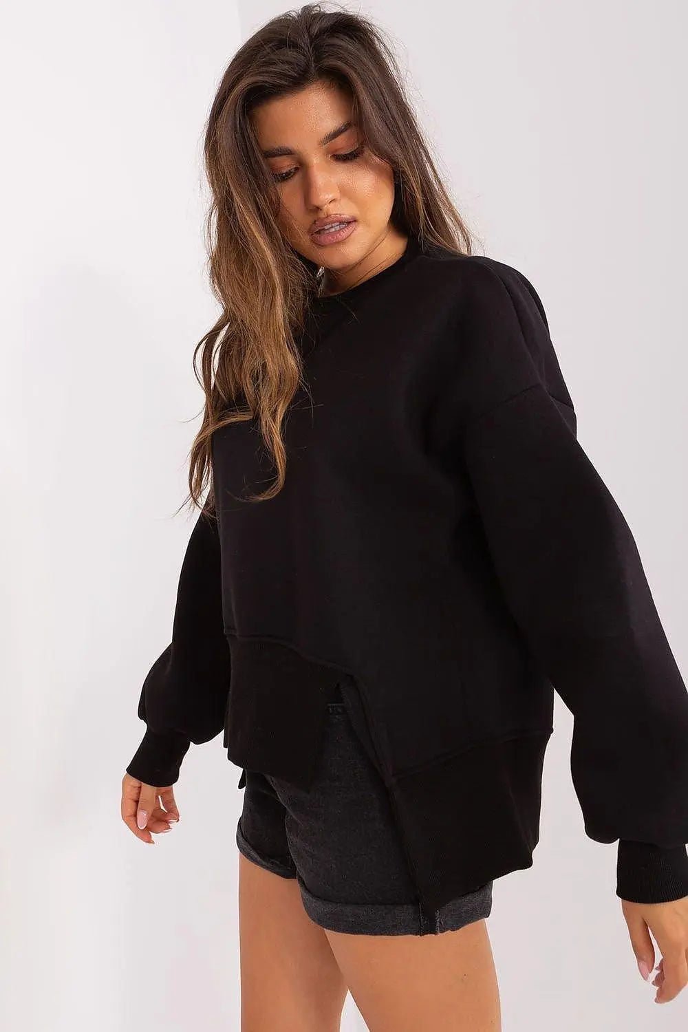 Ex Moda round neckline and long sleeves sweatshirt - Honesty Sales