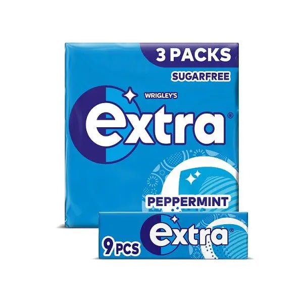 Extra Peppermint Sugarfree Chewing Gum Multipack 3x9 Pieces (Case of 20) - Honesty Sales