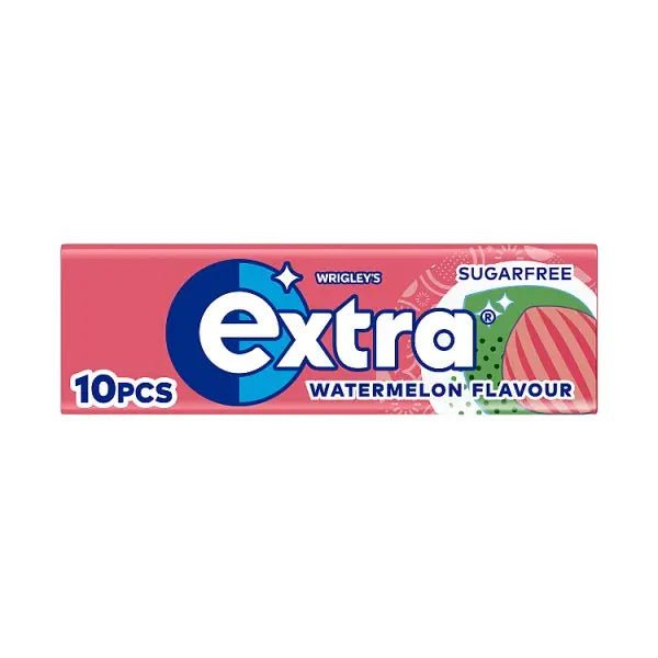 Extra Watermelon Flavour Sugarfree Chewing Gum 10 pieces (Case of 30) - Honesty Sales