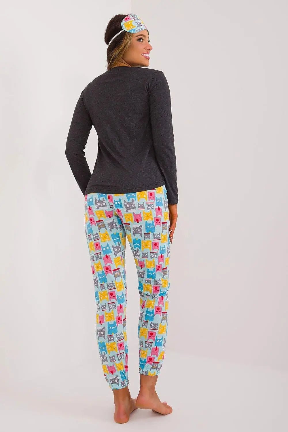 Factory blouse, pants, blindfold and hair elastic women's pajamas - Honesty Sales