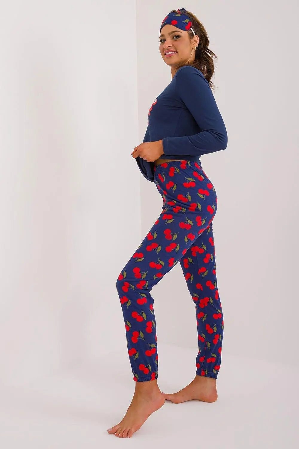 Factory Price blouse, pants, blindfold and hair elastic womens pajamas - Honesty Sales