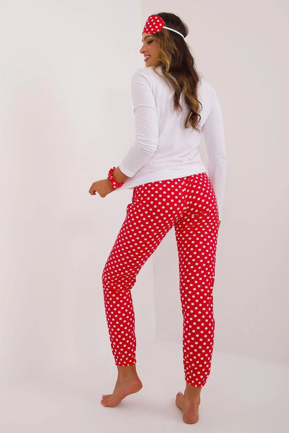 Factory Price blouse, pants, blindfold and hair elastic womens pajamas - Honesty Sales
