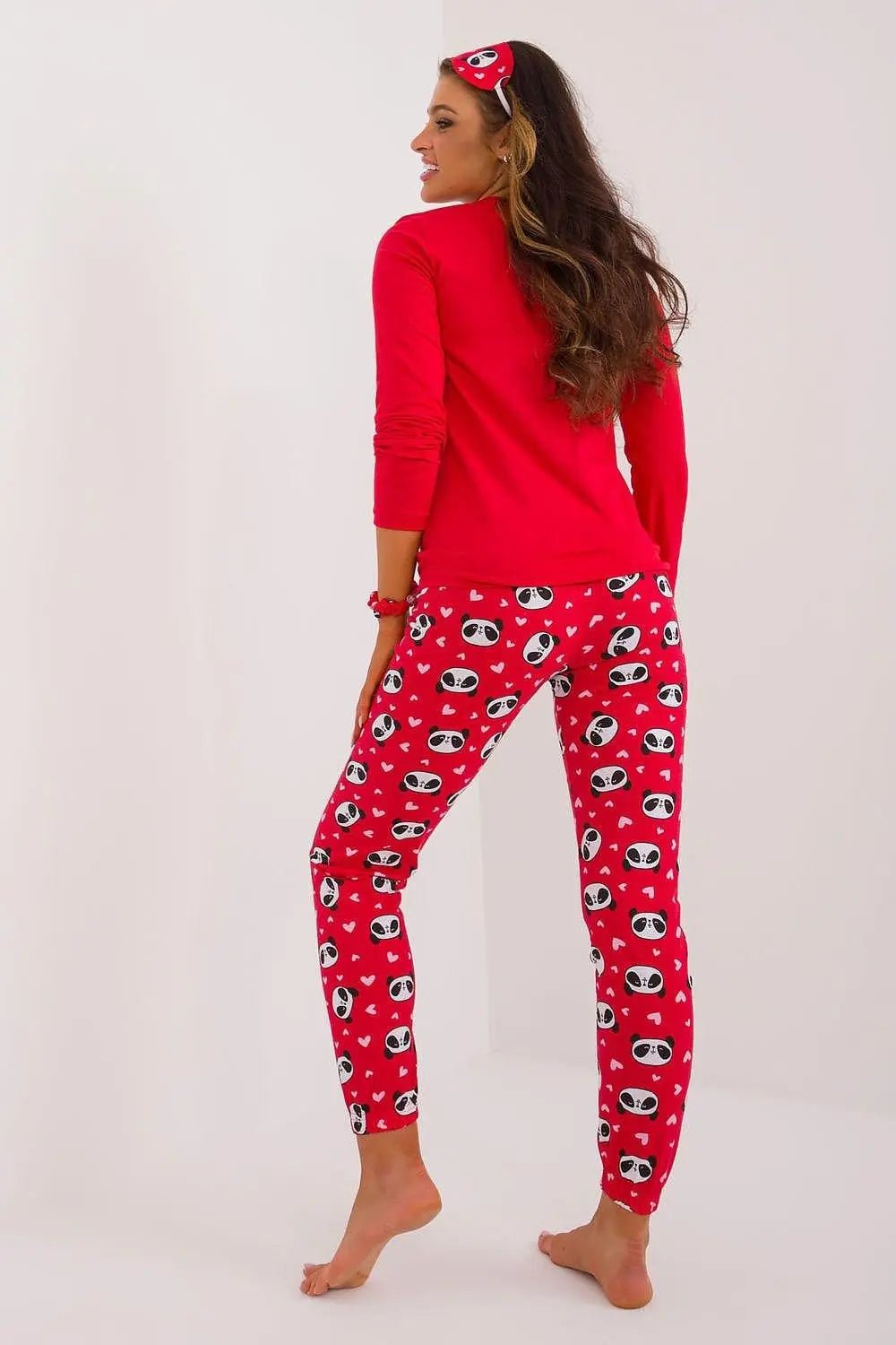 Factory Price blouse, pants, blindfold and hair elastic womens pajamas - Honesty Sales