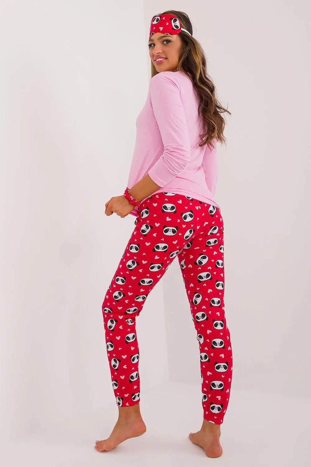 Factory Price blouse, pants, blindfold and hair elastic womens pajamas - Honesty Sales