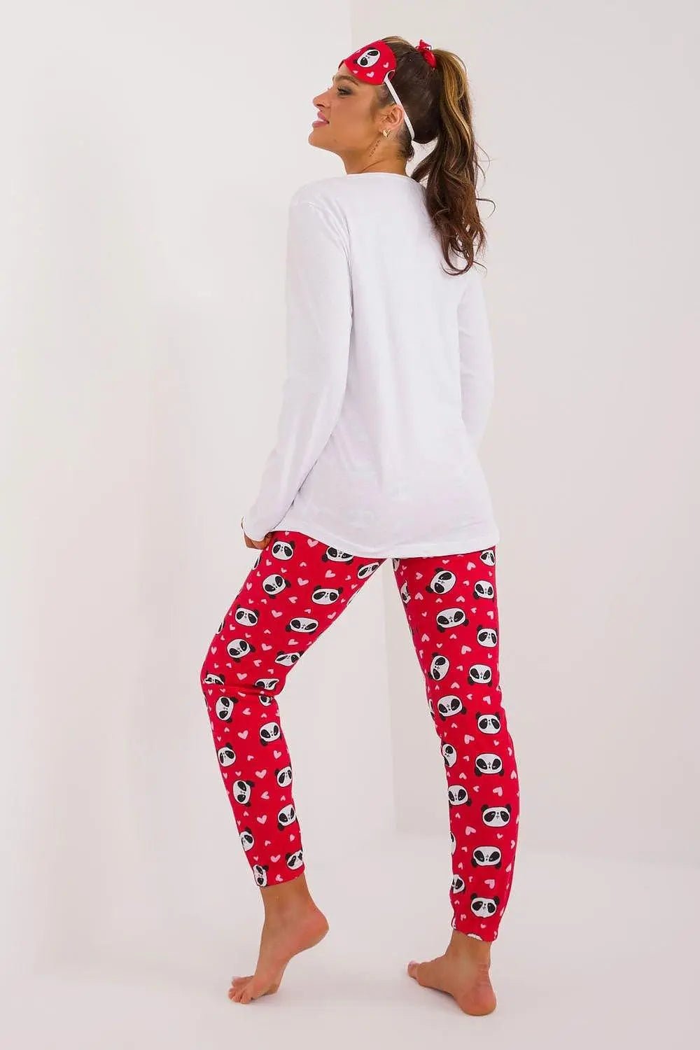Factory Price blouse, pants, blindfold and hair elastic womens pajamas - Honesty Sales