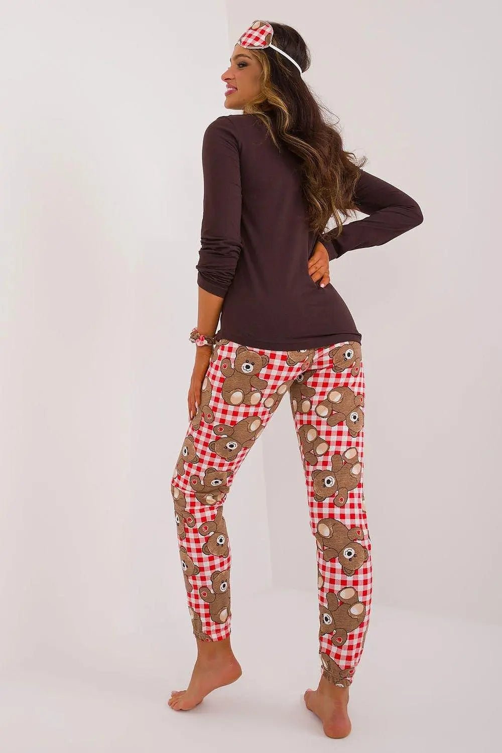 Factory Price blouse, pants, blindfold and hair elastic womens pajamas - Honesty Sales