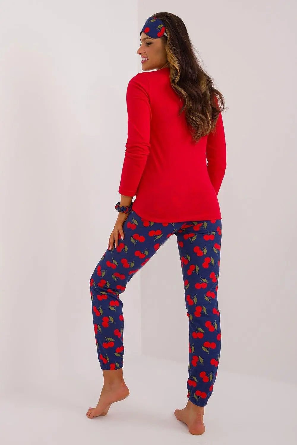 Factory Price blouse, pants, blindfold and hair elastic womens pajamas - Honesty Sales