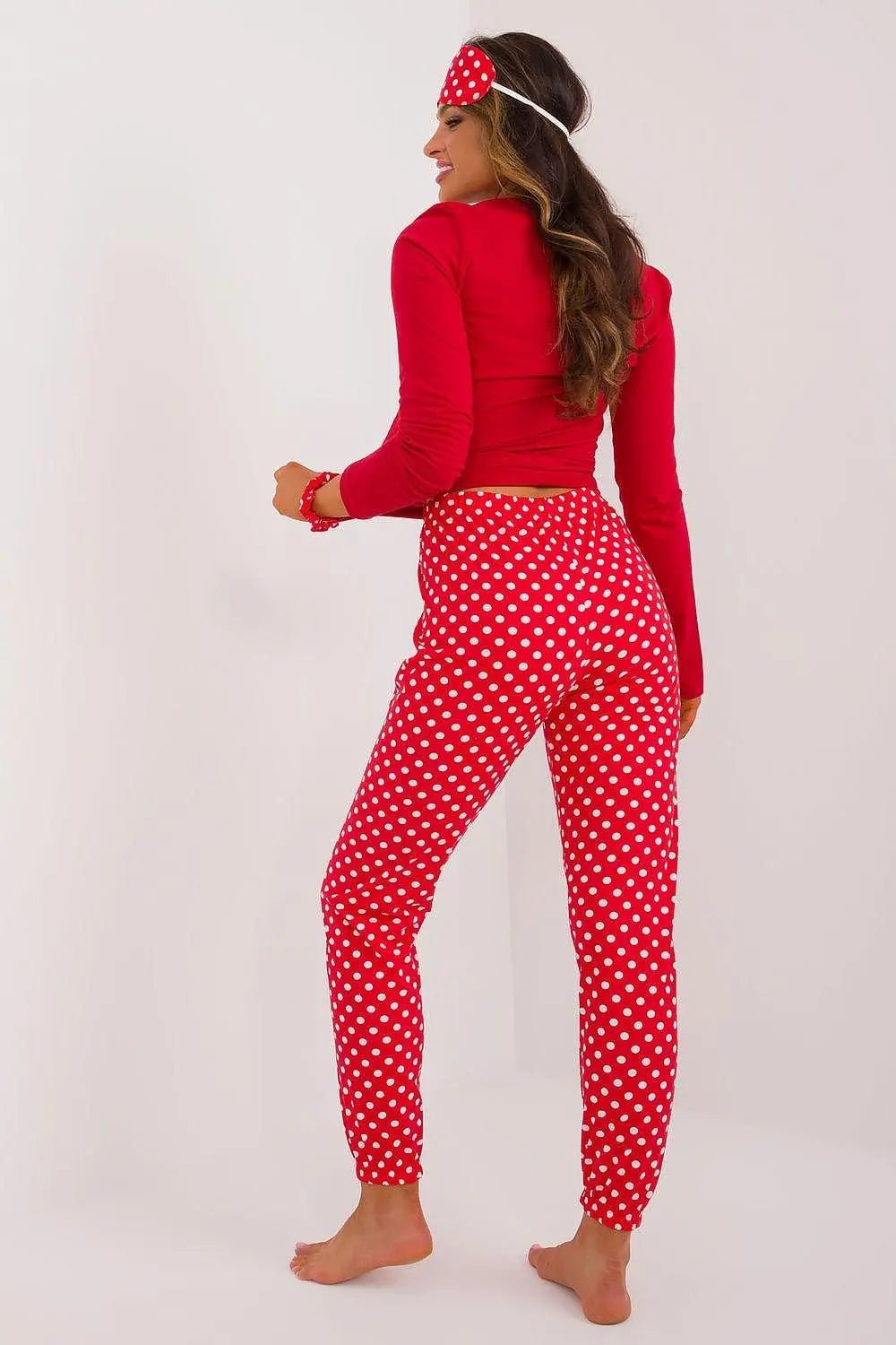 Factory Price blouse, pants, blindfold and hair elastic womens pajamas - Honesty Sales