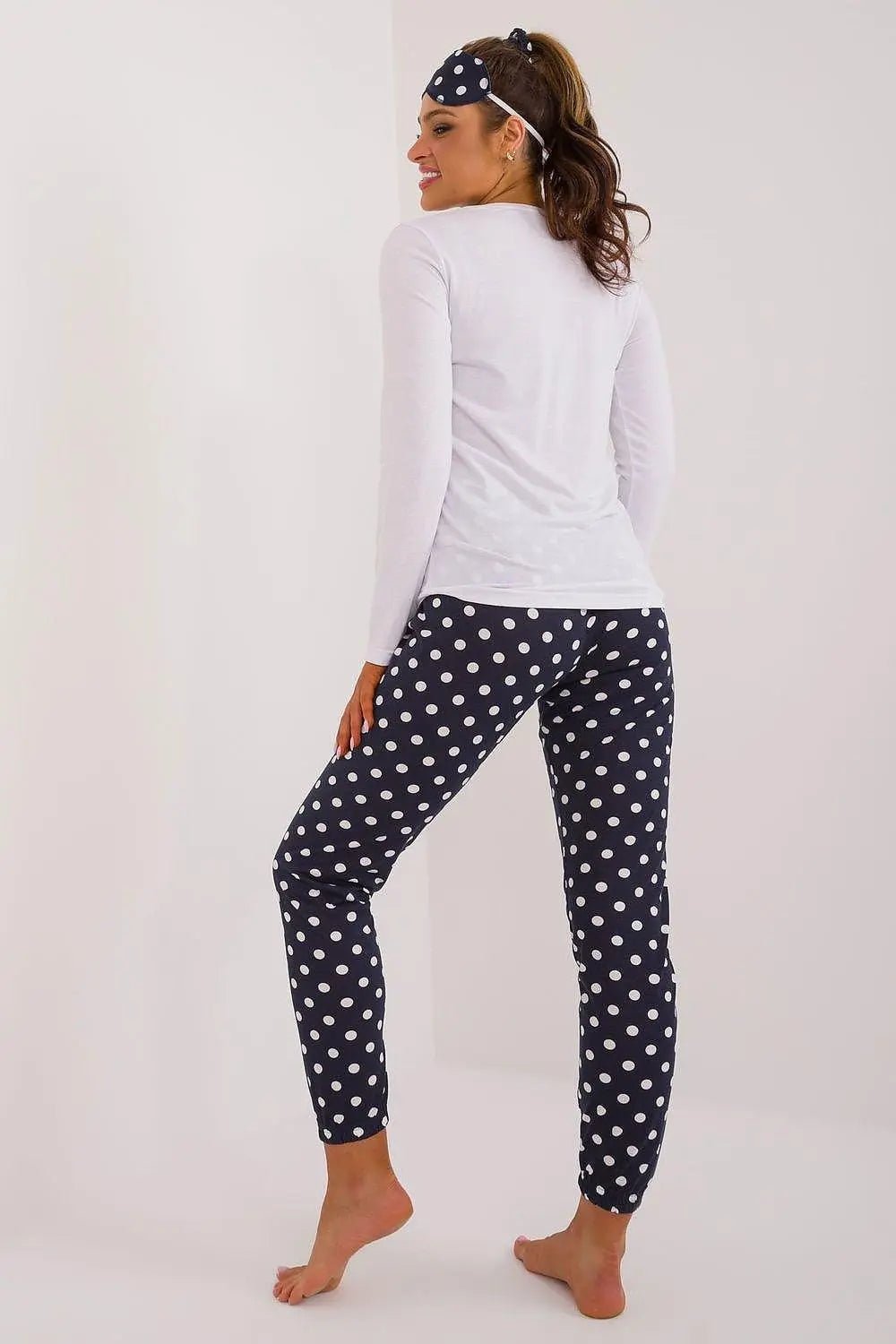 Factory Price blouse, pants, blindfold and hair elastic womens pajamas - Honesty Sales
