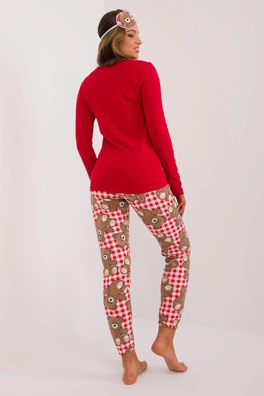 Factory Price blouse, pants, blindfold and hair elastic womens pajamas - Honesty Sales