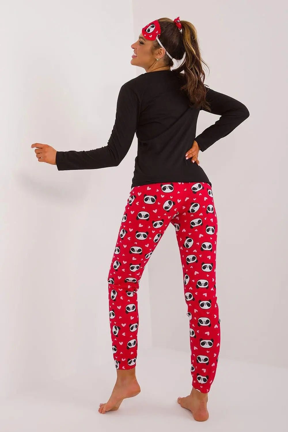 Factory Price blouse, pants, blindfold and hair elastic womens pajamas - Honesty Sales