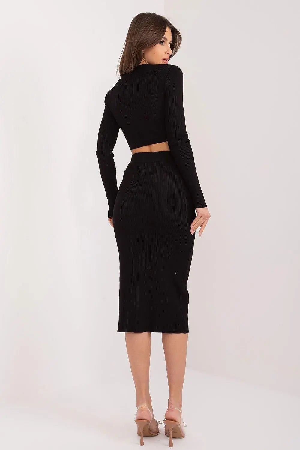 Factory Price long-sleeved sweater and midi skirt - Honesty Sales