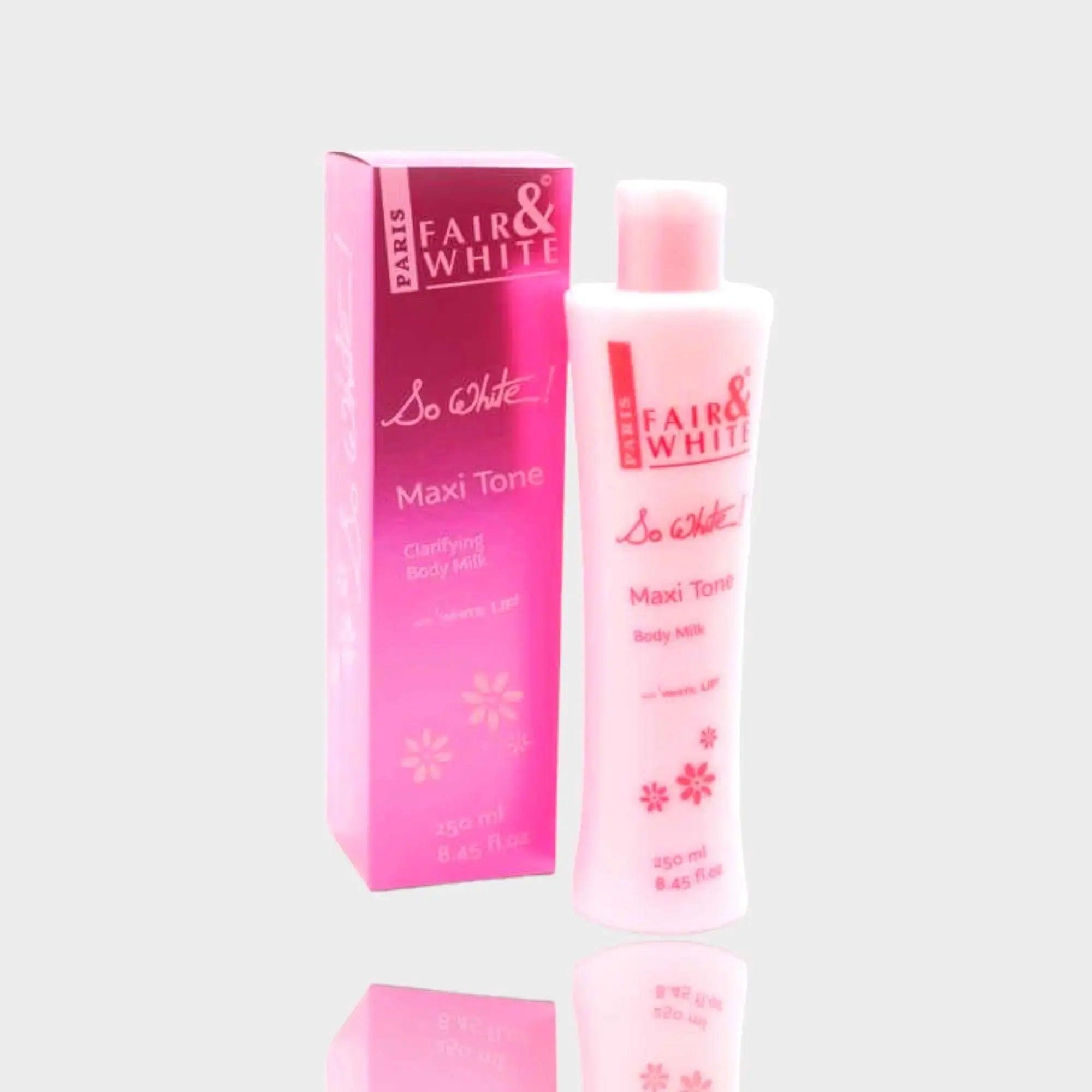 Fair and White So White Maxi Tone Clarifying Body Milk - 250ml - Honesty Sales