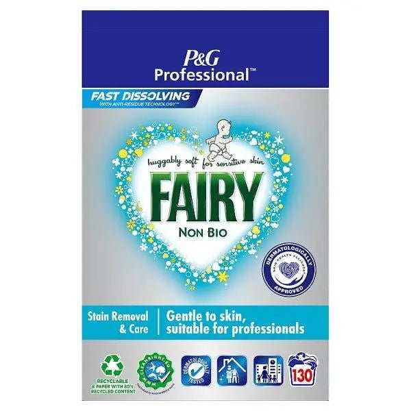 Fairy Professional Non-Bio Washing Powder Detergent 130 Washes - Honesty Sales