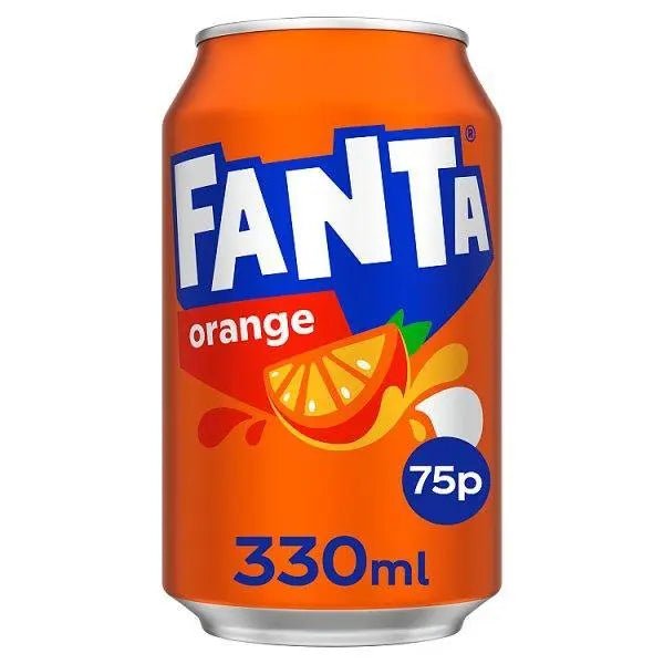 Fanta Orange 330ml PMP 75p (Case of 24) - Honesty Sales
