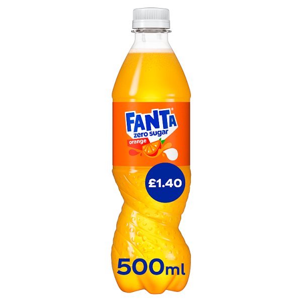 Fanta Orange Zero 500ml PM £1.40 (12 x 500ml) - Honesty Sales