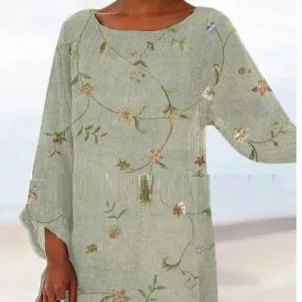 Fashion Casual Women's New Printed Shuya Temperament Commute Dress - Honesty Sales