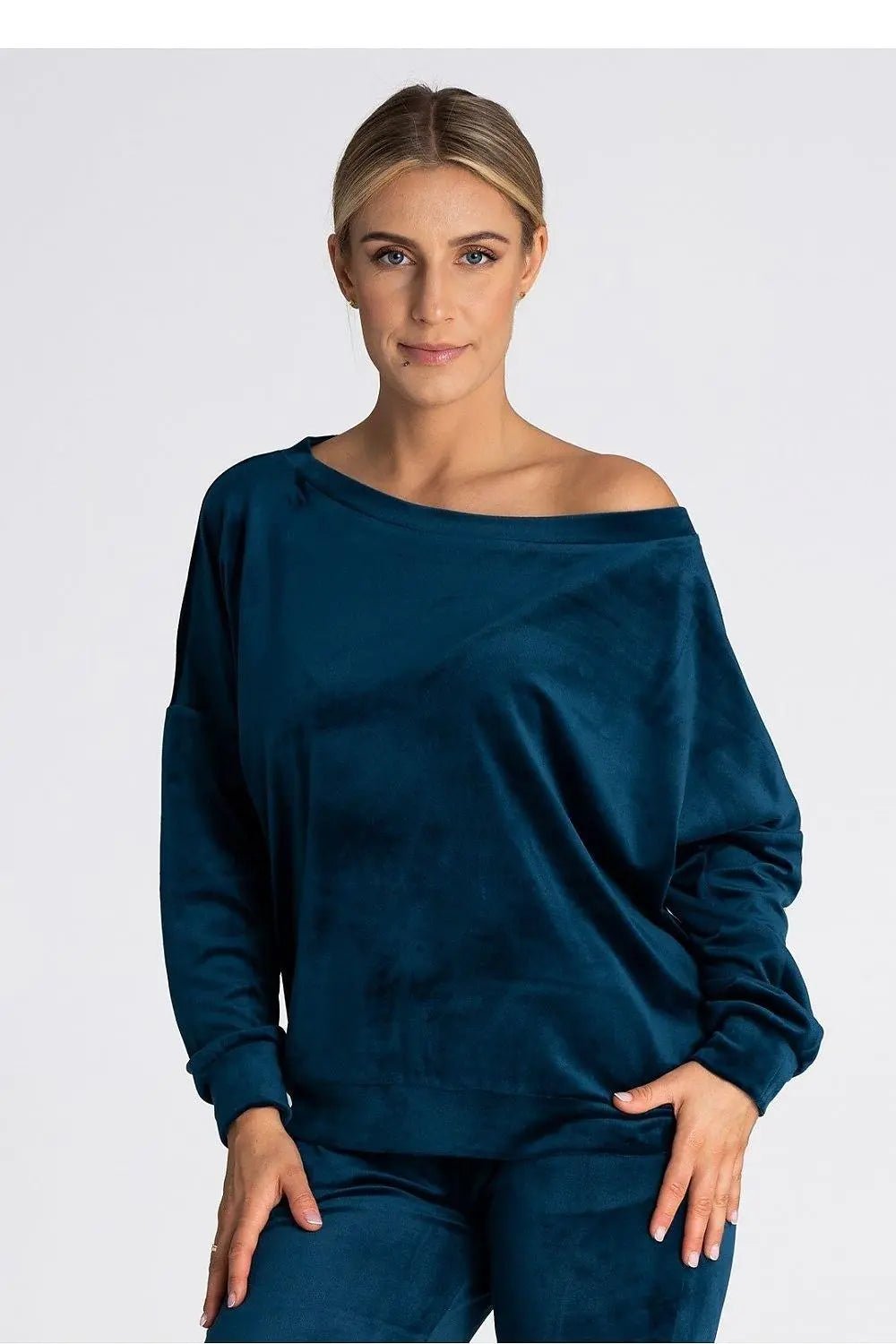 Figl boat neckline oversized blouse - Honesty Sales